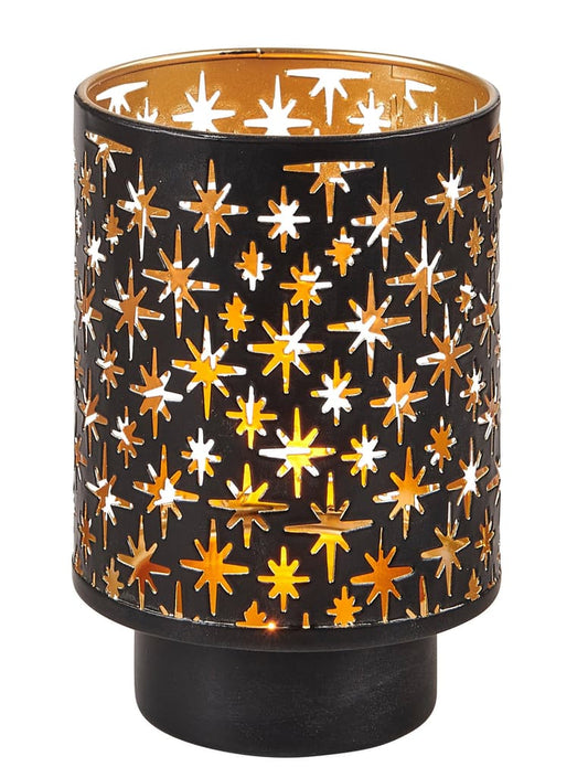 DESIGN Partylight black, golden, H 13 cm - Ø 9 cm