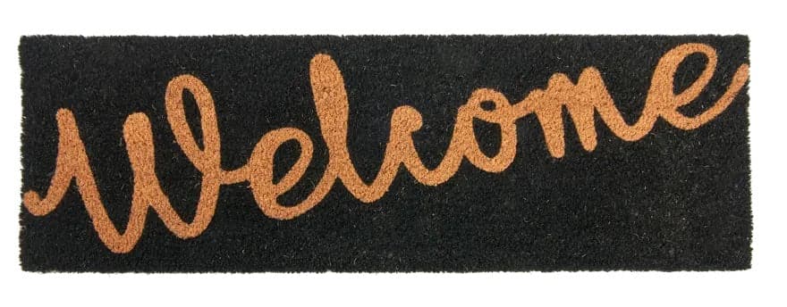 WELCOME Black doormat W 25 x L 75 cm - best price from Maltashopper.com CS612843