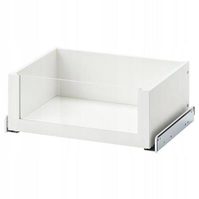 KOMPLEMENT Drawer with glass front, white, 50x35 cm