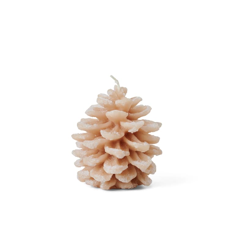 Casa CONE Brown candle, H 9,5 cm - Ø 8 cm