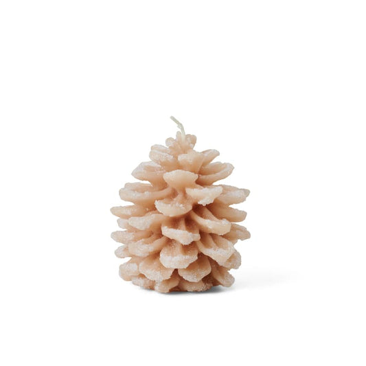 CONE Brown candle, H 9,5 cm - Ø 8 cm