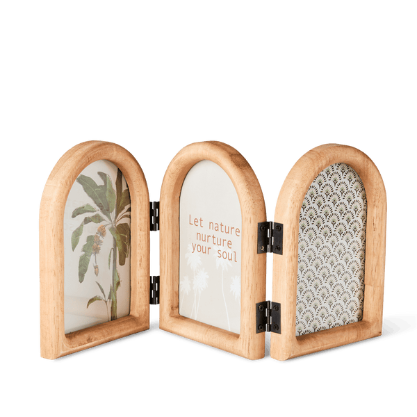 TRIO RUBBERWOOD PHOTO FRAME