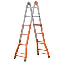 GIERRE 4 + 4 STEEL TELESCOPIC LADDER