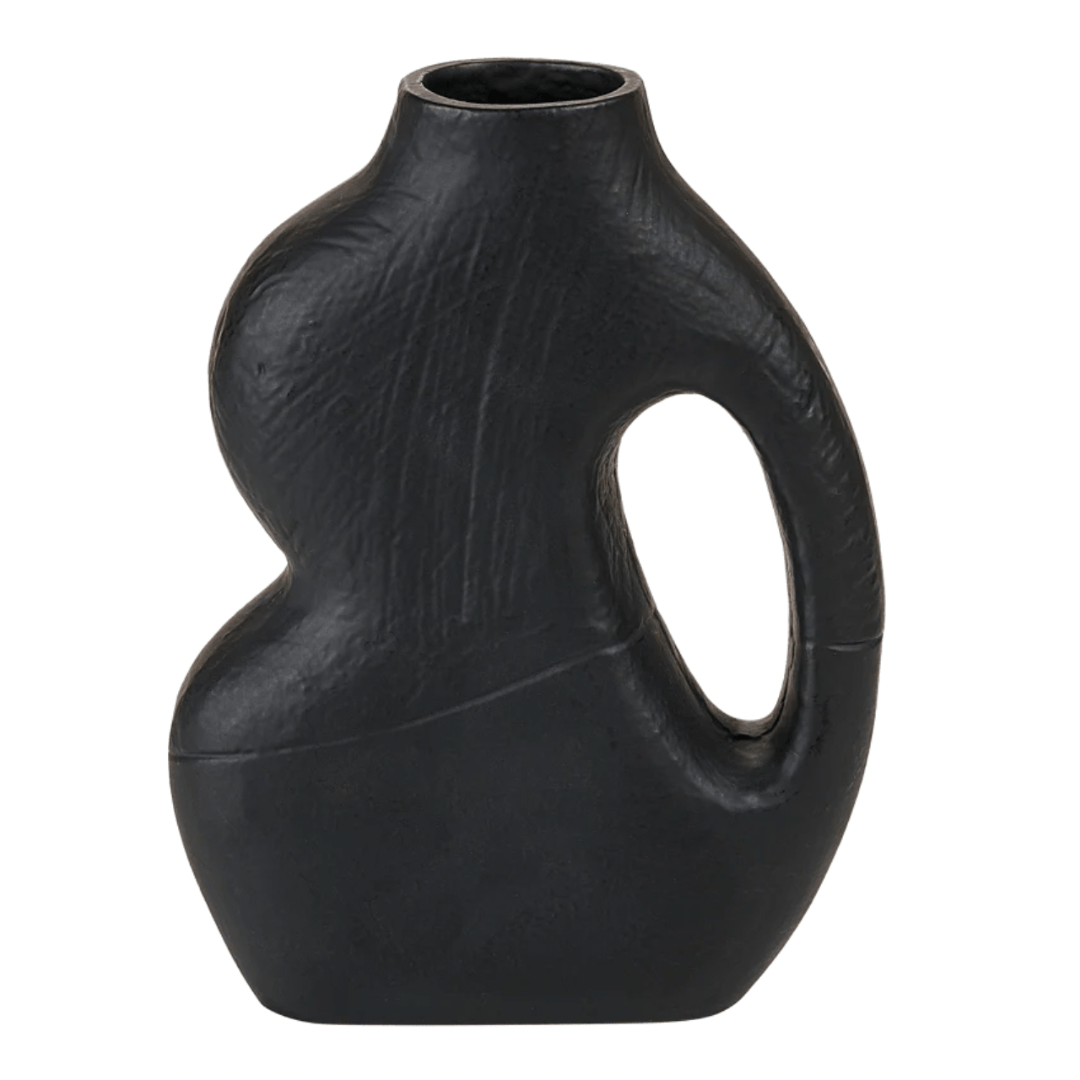 Casa BILBAO Vaso nero, H 25 x W 17 cm