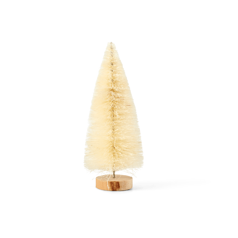 FLUFF Beige decorative tree, H 15 cm - Ø 6,3 cm