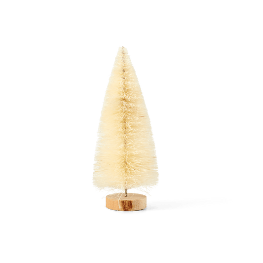 FLUFF Beige decorative tree, H 15 cm - Ø 6,3 cm