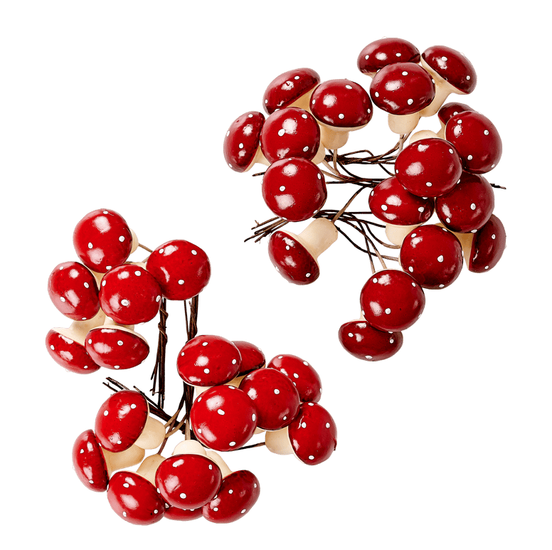 FOAM Dark red decorative mushroom, Ø 3 cm