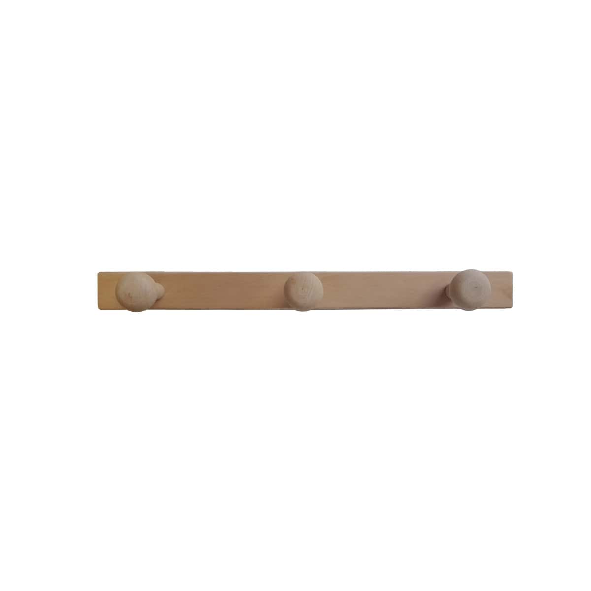 Bricocenter NATURAL WOOD COAT RACK 3 PLACES