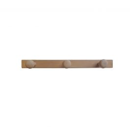 NATURAL WOOD COAT RACK 3 PLACES