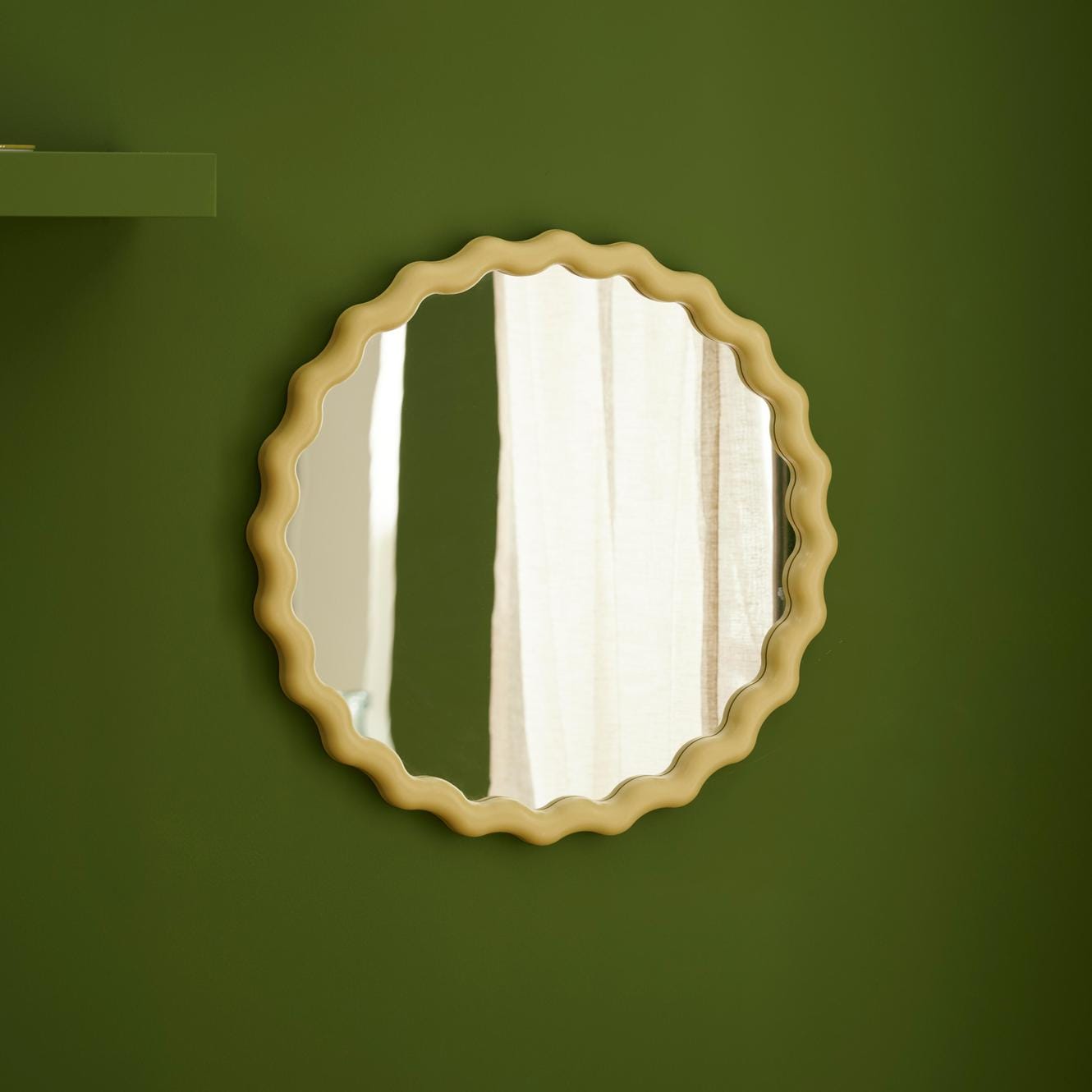 Casa CURVE MIRROR Ø54CM GREEN