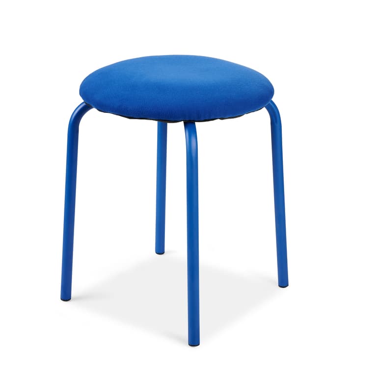 ATHENA Blue stool, H 43 cm - Ø 43 cm