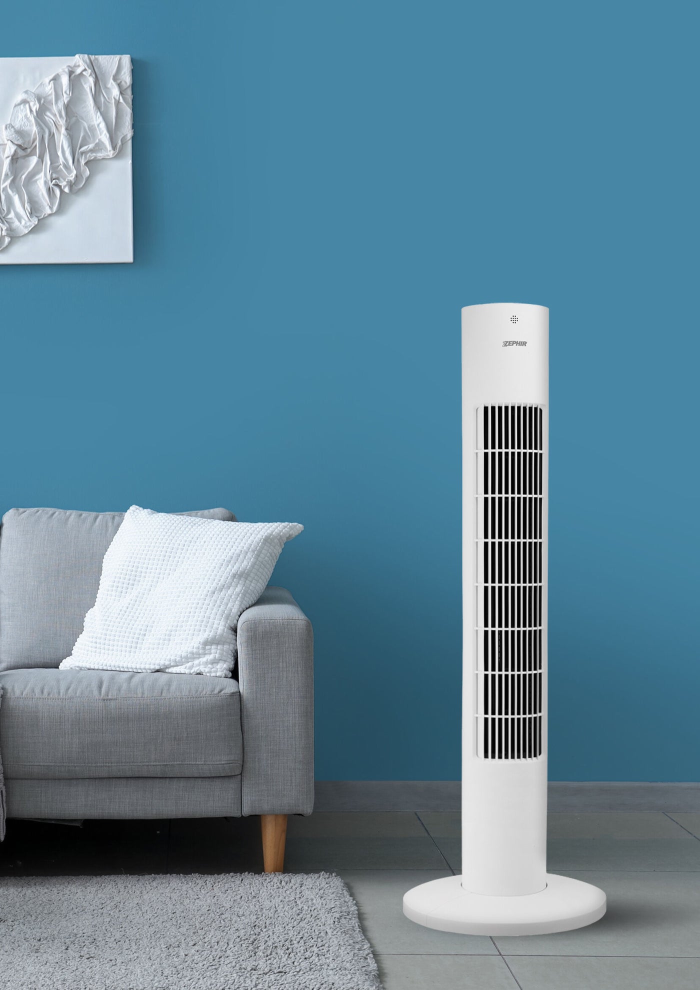 Tower fan with remote control – 3 selectable speed settings, height 90 c