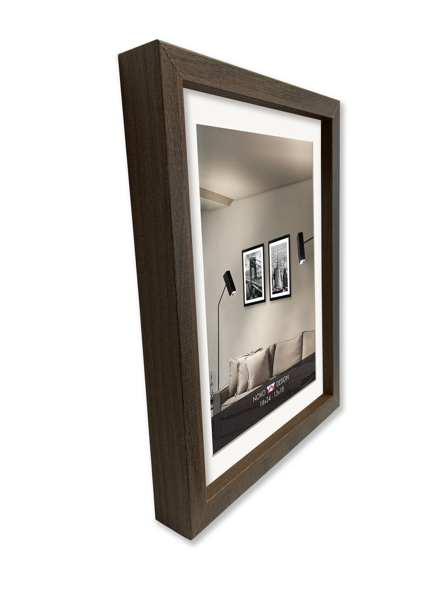 Dark oak picture frame, 13x18cm