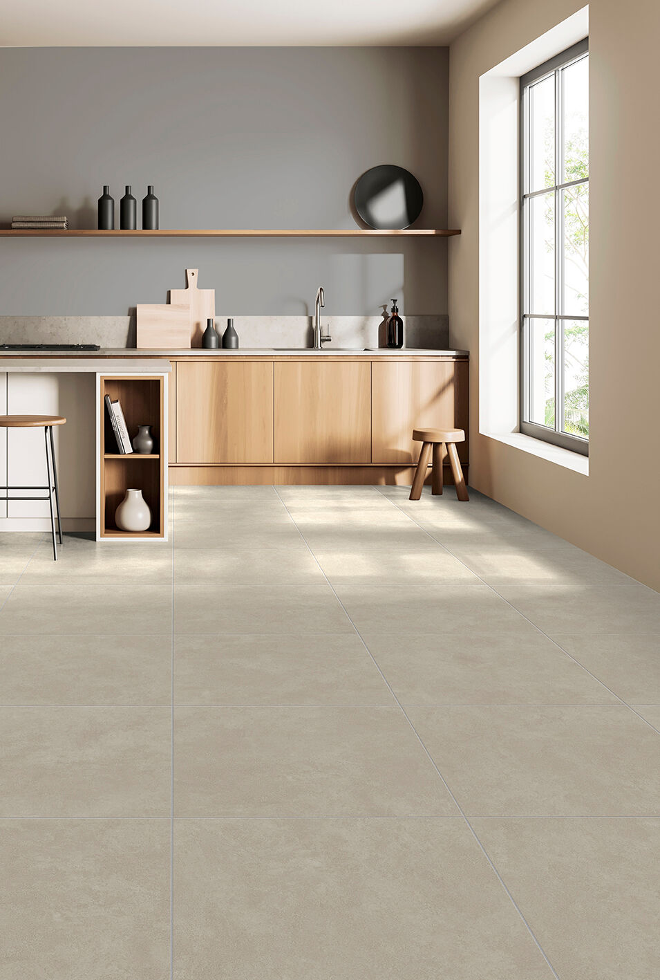 Pavimento beton in gres porcellanato 50g beige 50x50 spessore 8.3 mm 1.25mq
