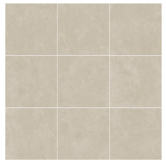 50g beige 50x50 porcelain stoneware concrete-effect floor tiles, 8.3 mm thick, 1.25 m²
