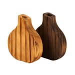 WOODY Dark brown decorative vase, H 17 x W 14,5 cm