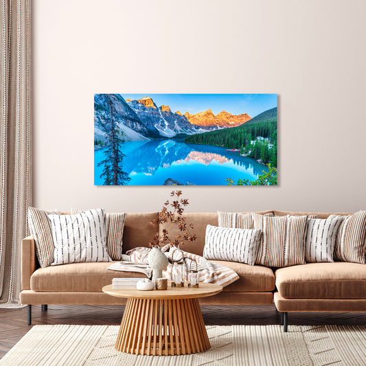 Canvas print, 50x100 cm, Blue Lake