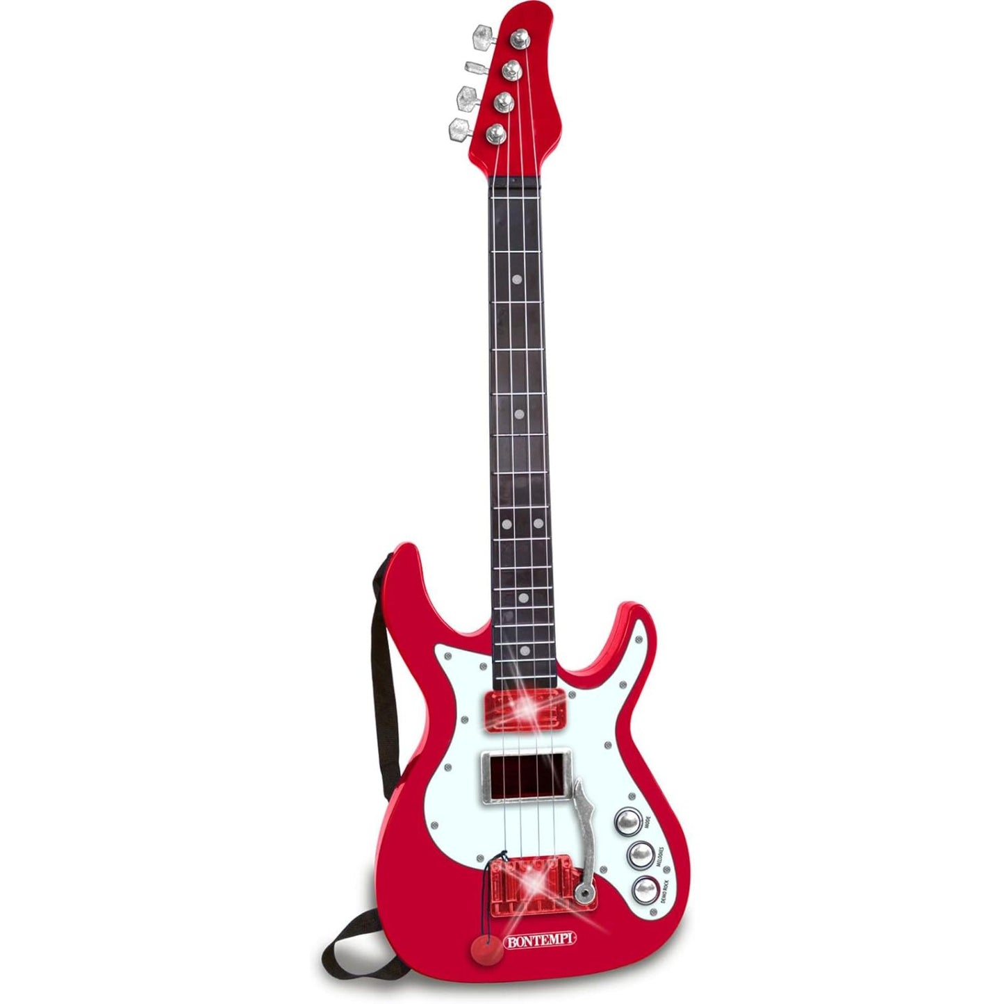 Electric guitar with shoulder strap