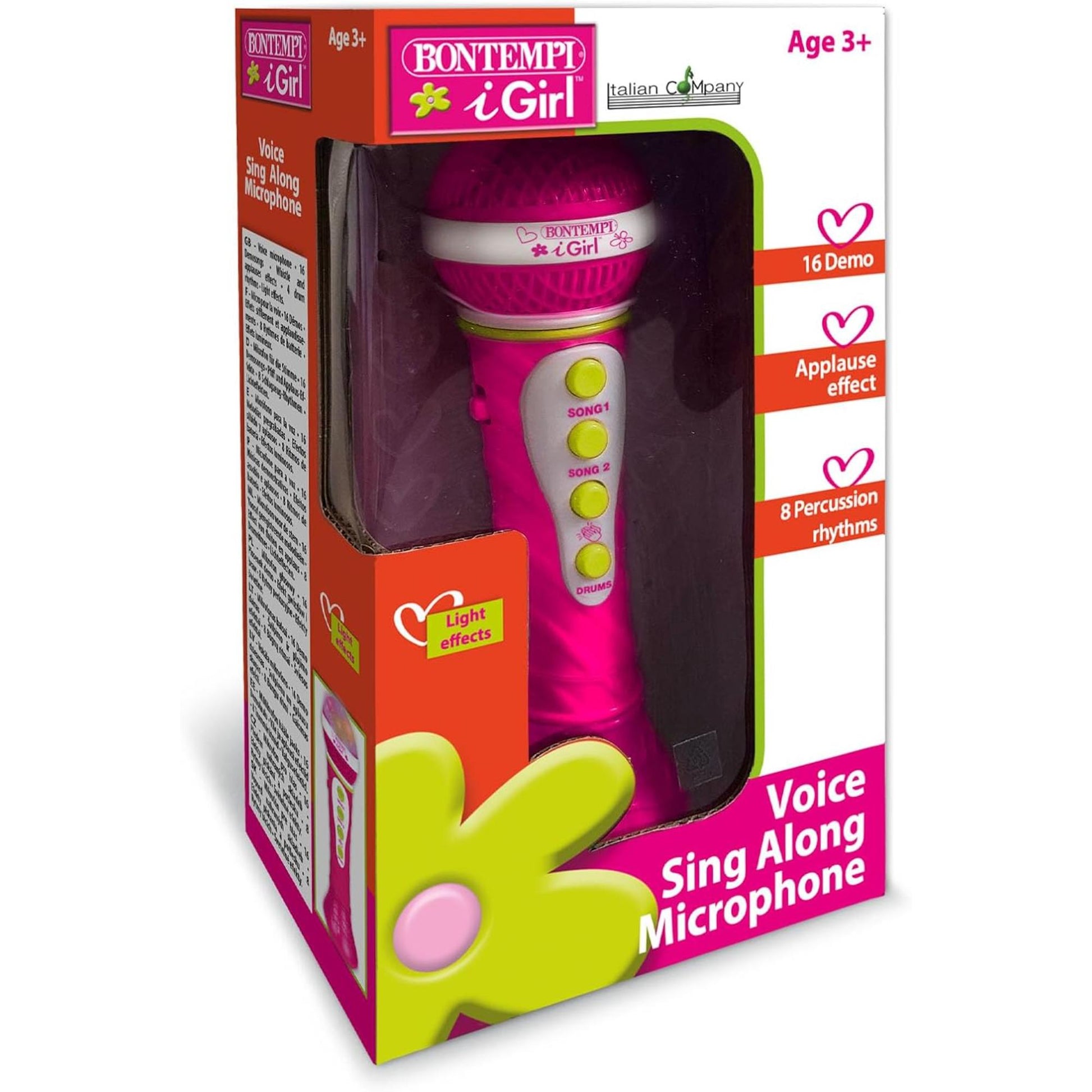 Karaoke microphone with light effects