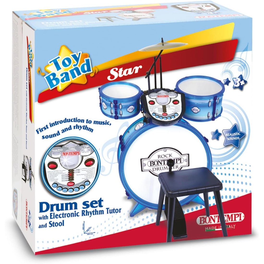 Drum kit with Electronic Partner module 4 elements, stool and 2 drumsticks