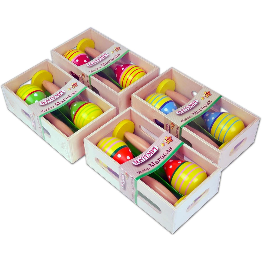 Colorful wooden maracas