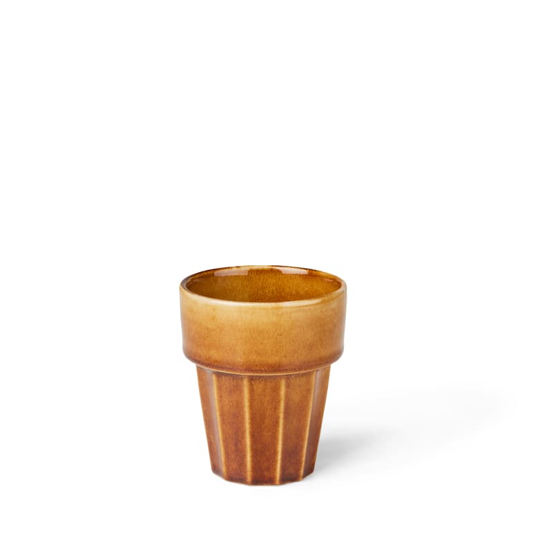 BLEND BROWN Mug 28 CL brown - set of 4 , H 10 cm - Ø 8,4 cm