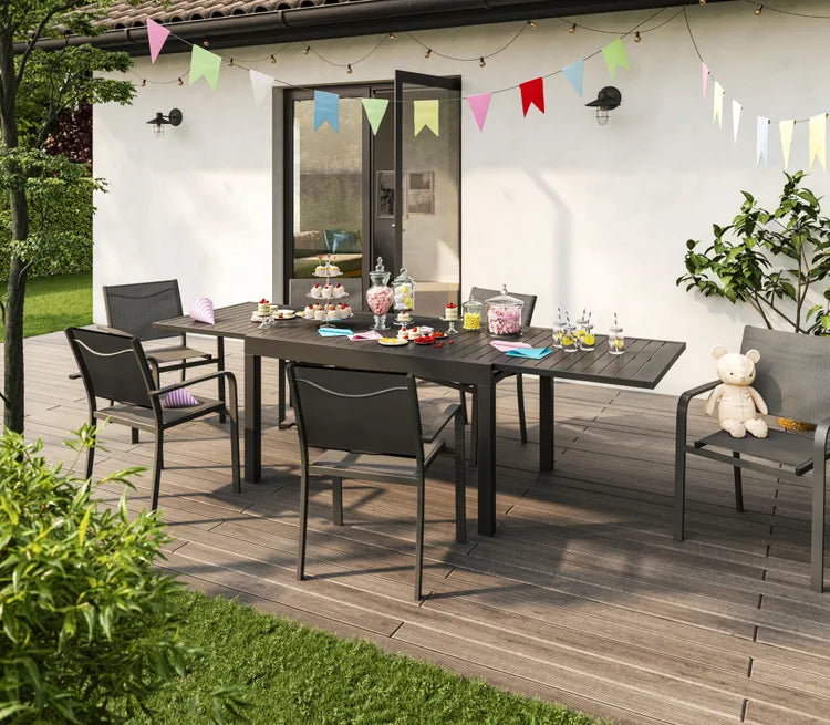 LISBON ALUMI STACKABLE DINING CHAIR