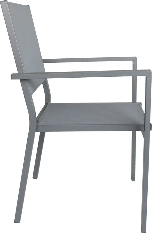 LISBON ALUMI STACKABLE DINING CHAIR