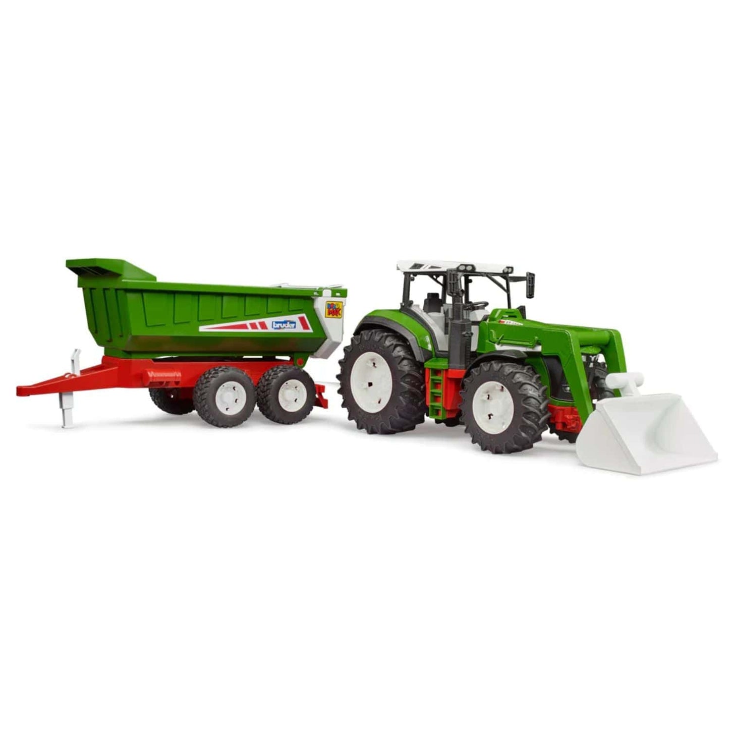 Toys ROADMAX tractor with bucket and trailer