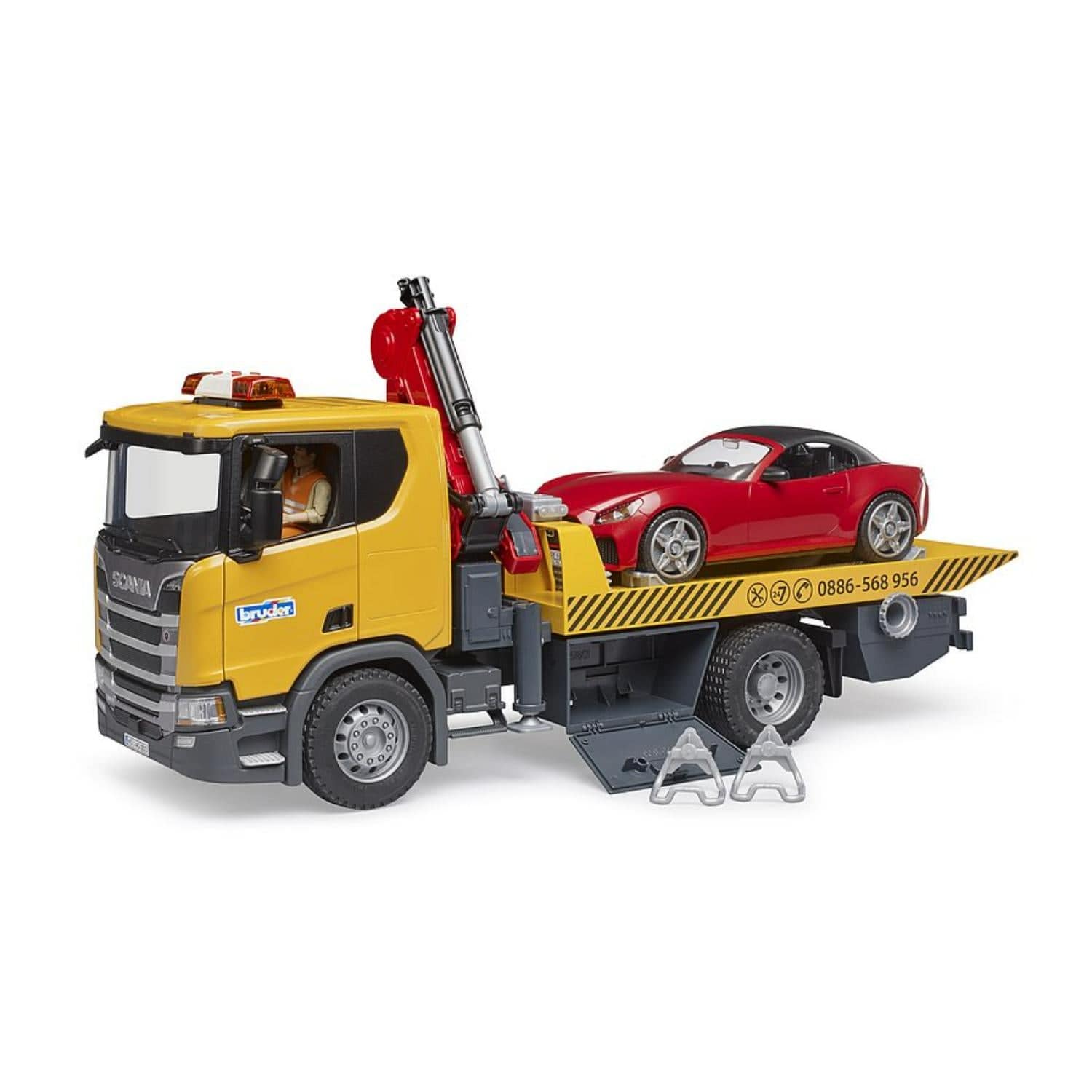 Toys Scania Super 560R transport BRUDER Roadster with lights and sound