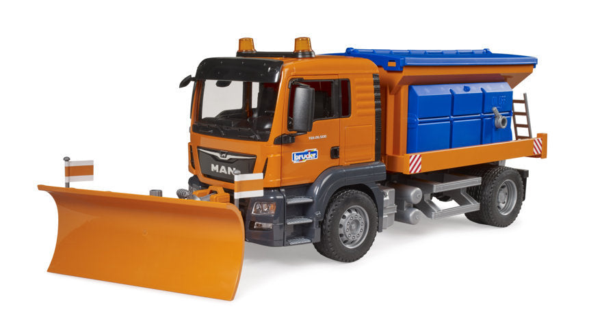 MAN TGS salt spreader and snow plow