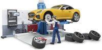 Automobile Workshop with Roadster and Accessories