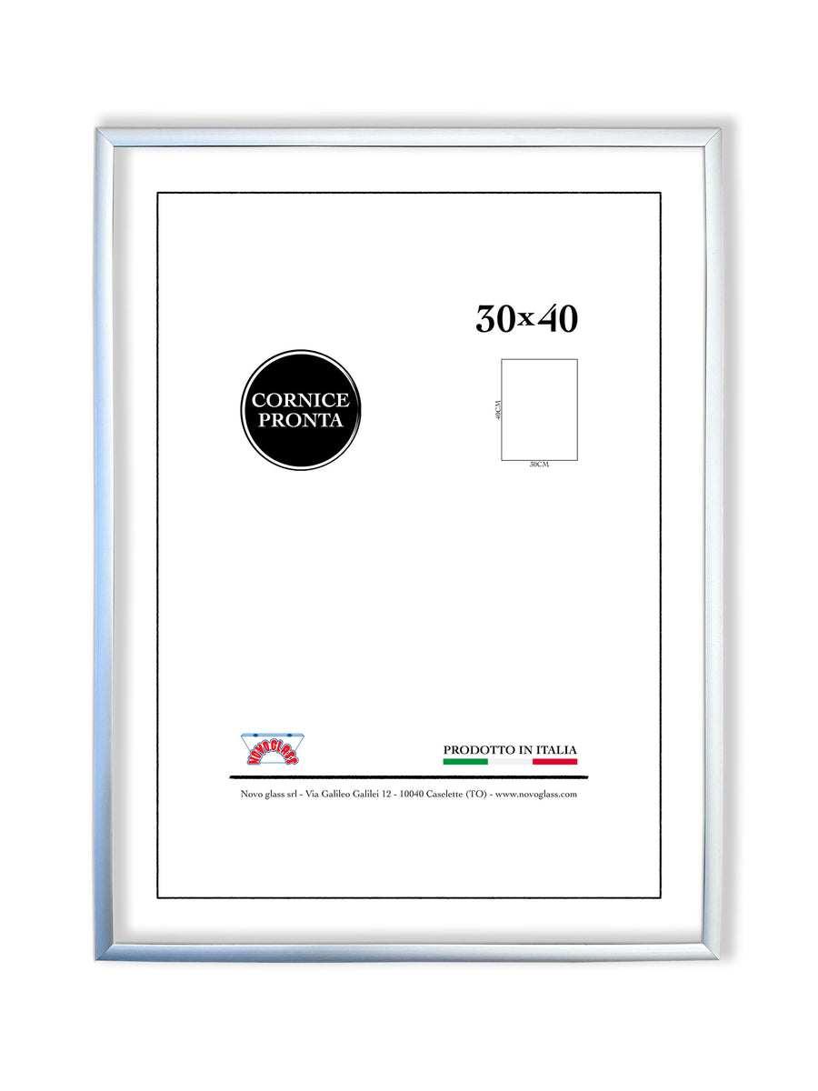 Star picture frame, 30x40cm, silver aluminium