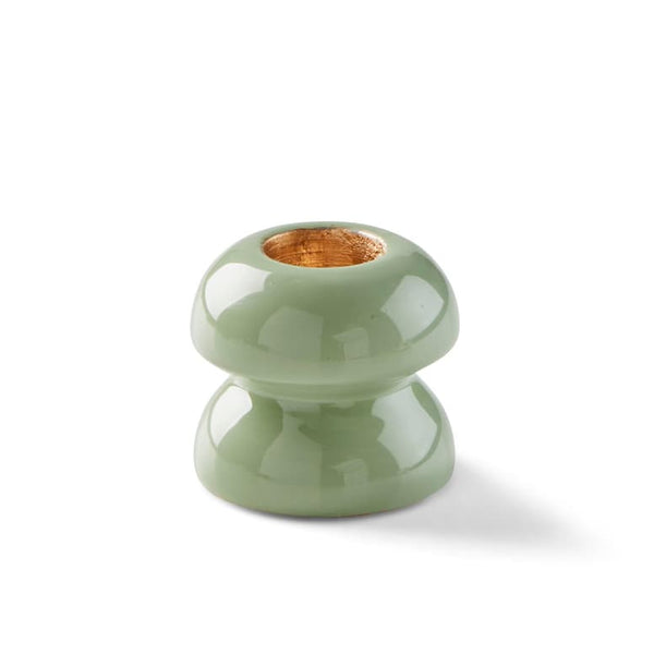 LUCE CANDLESTICK GREEN Ø5X4,5