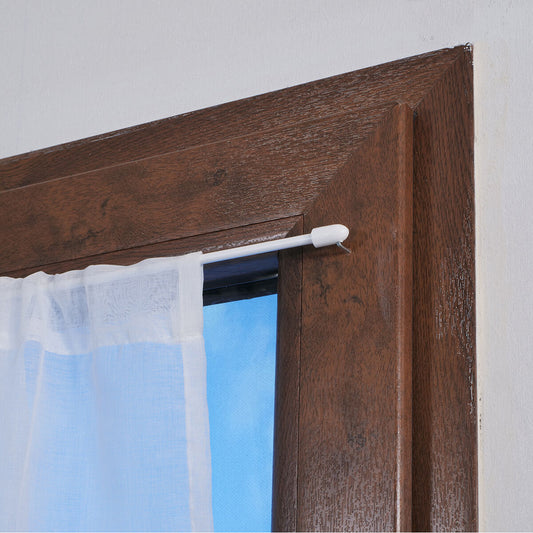 BERLIN SCREW CURTAIN ROD EXTENDABLE 150/200 WHITE