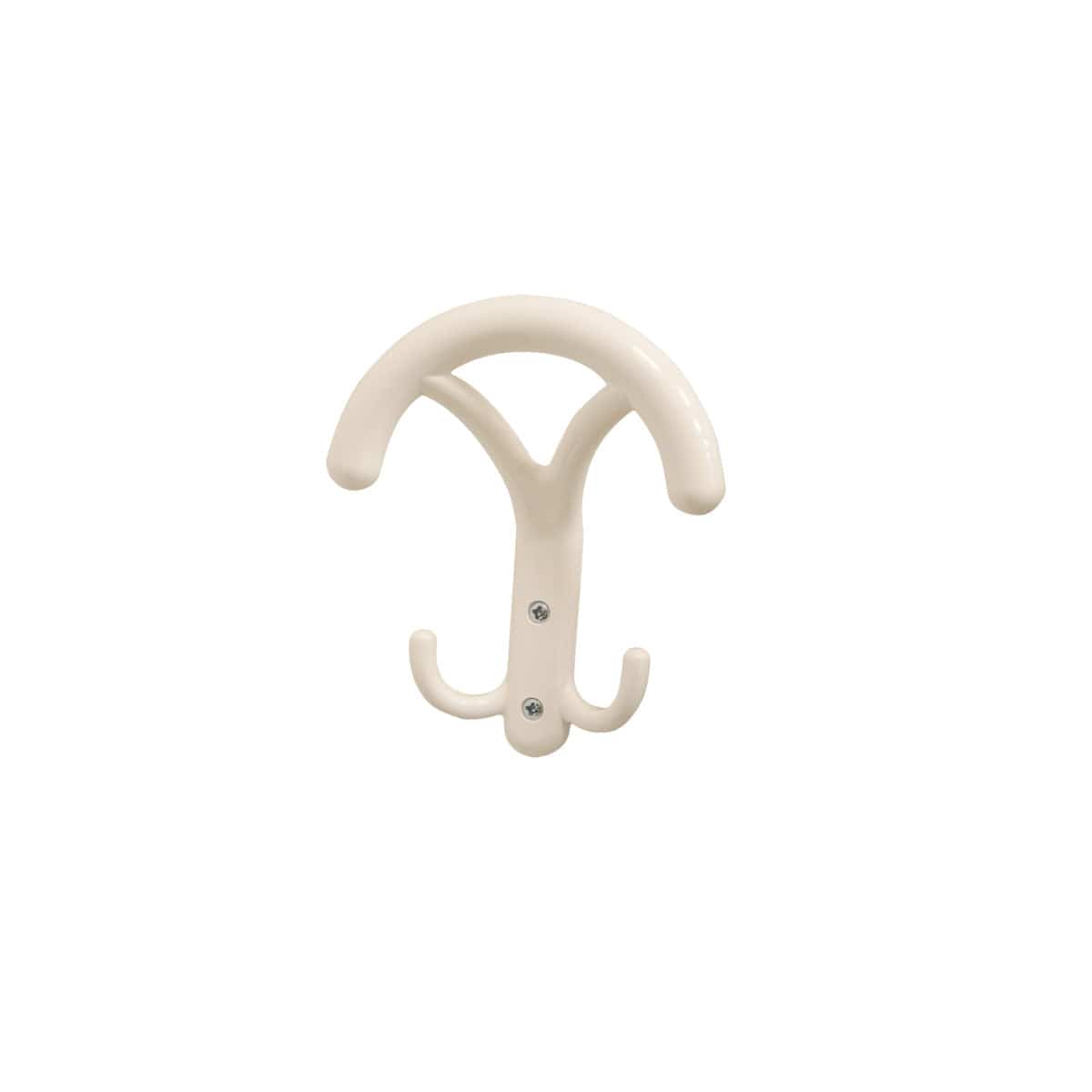 Bricocenter WHITE NYLON COAT HOOK 3 PLACES