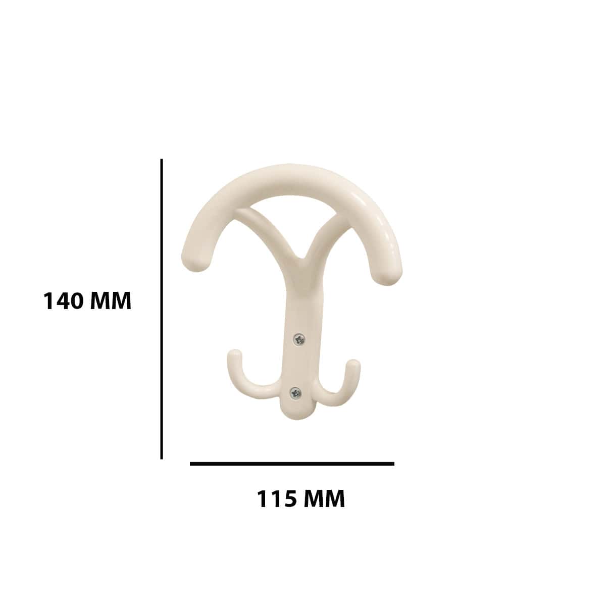 Bricocenter WHITE NYLON COAT HOOK 3 PLACES