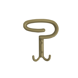 BRONZED ZAMAK COAT HOOK, L9.6XH13.4 CM