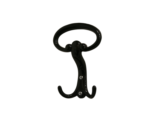 BLACK ZAMAK COAT HOOK 3 PLACES