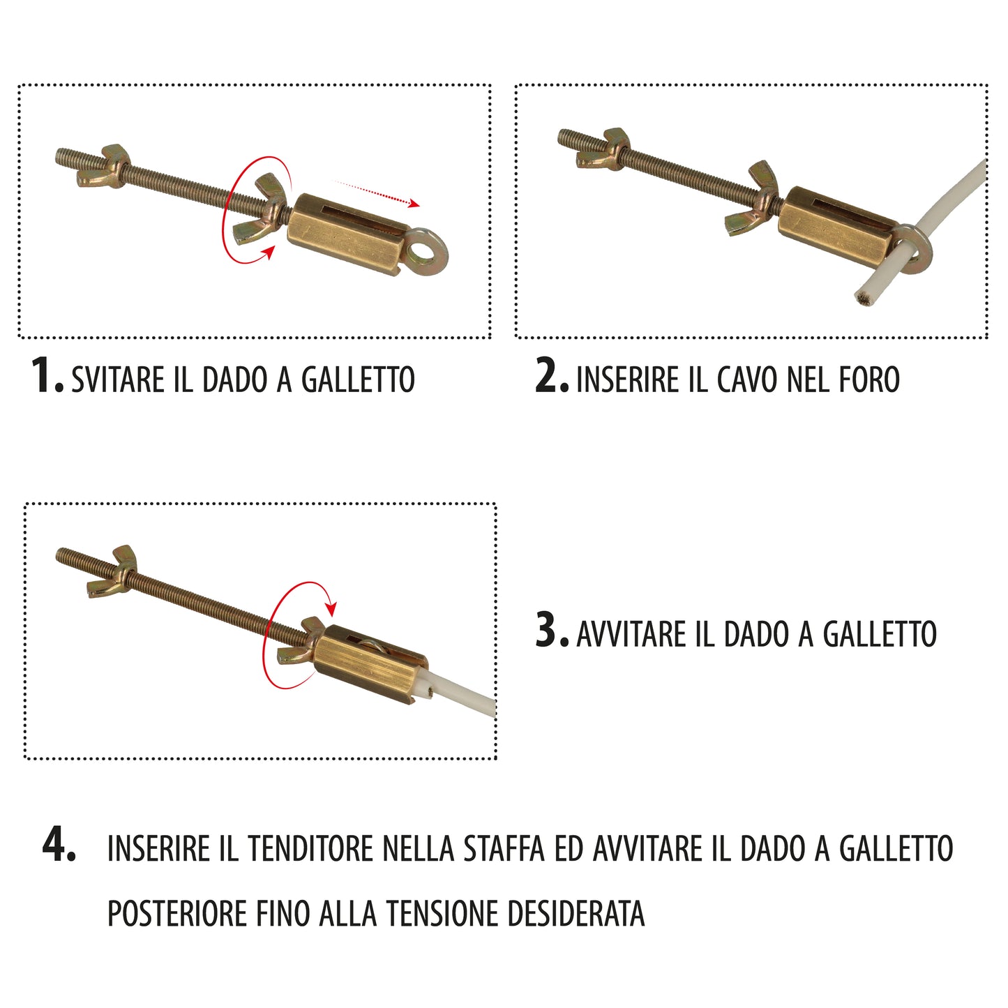 WING NUT TURNBUCKLE 2 PCS