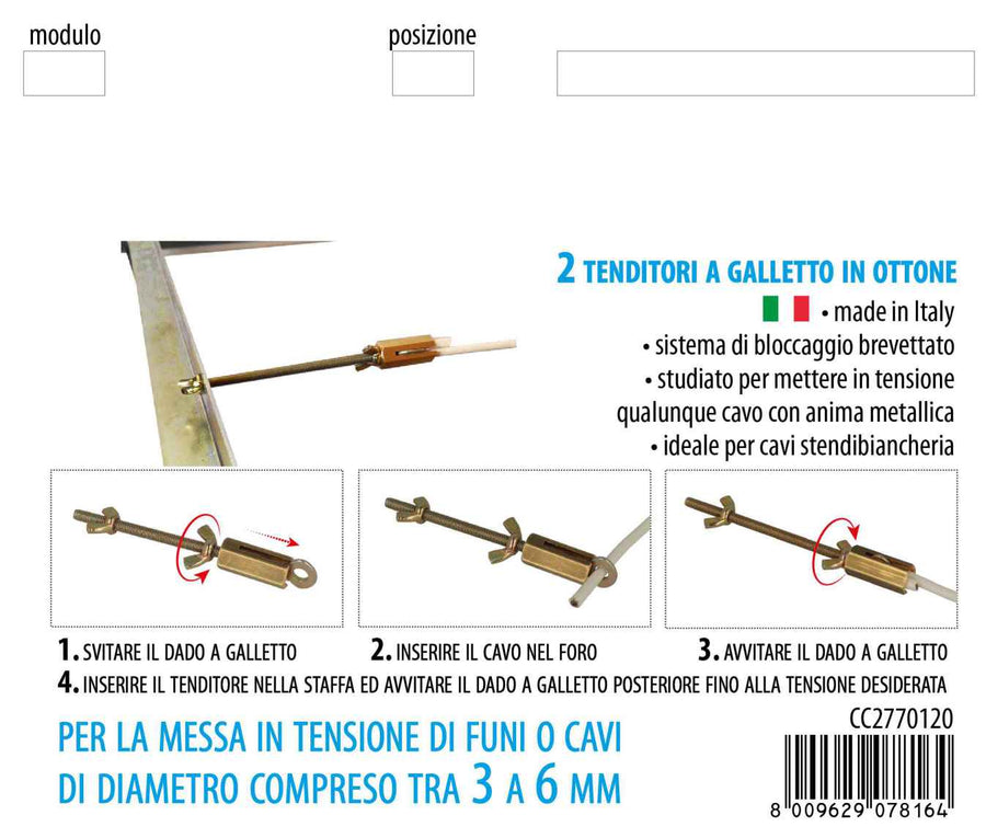 WING NUT TURNBUCKLE 2 PCS