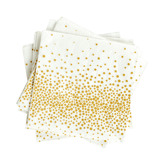 CONFETTI Set of 20 golden napkins, W 33 x L 33 cm