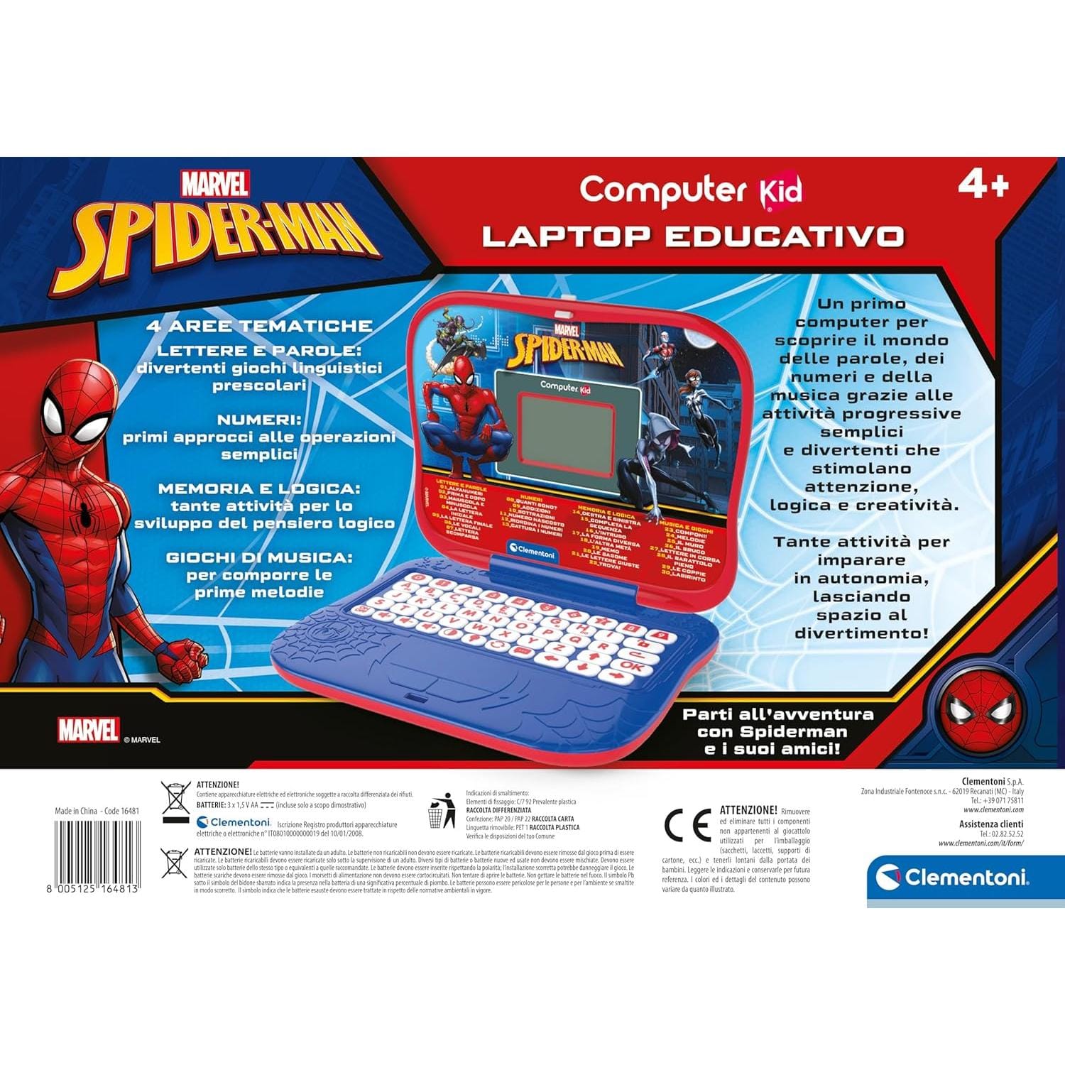 Toys Spiderman Laptop 4+