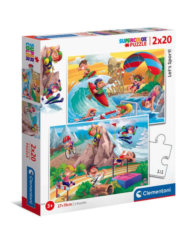 2 20 Piece Puzzles Let&#39s Sport - best price from Maltashopper.com CLM24780