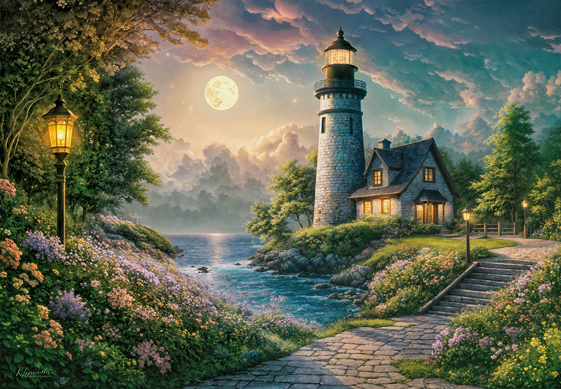 Puzzle 500 pezzi - Moonlight Lighthouse