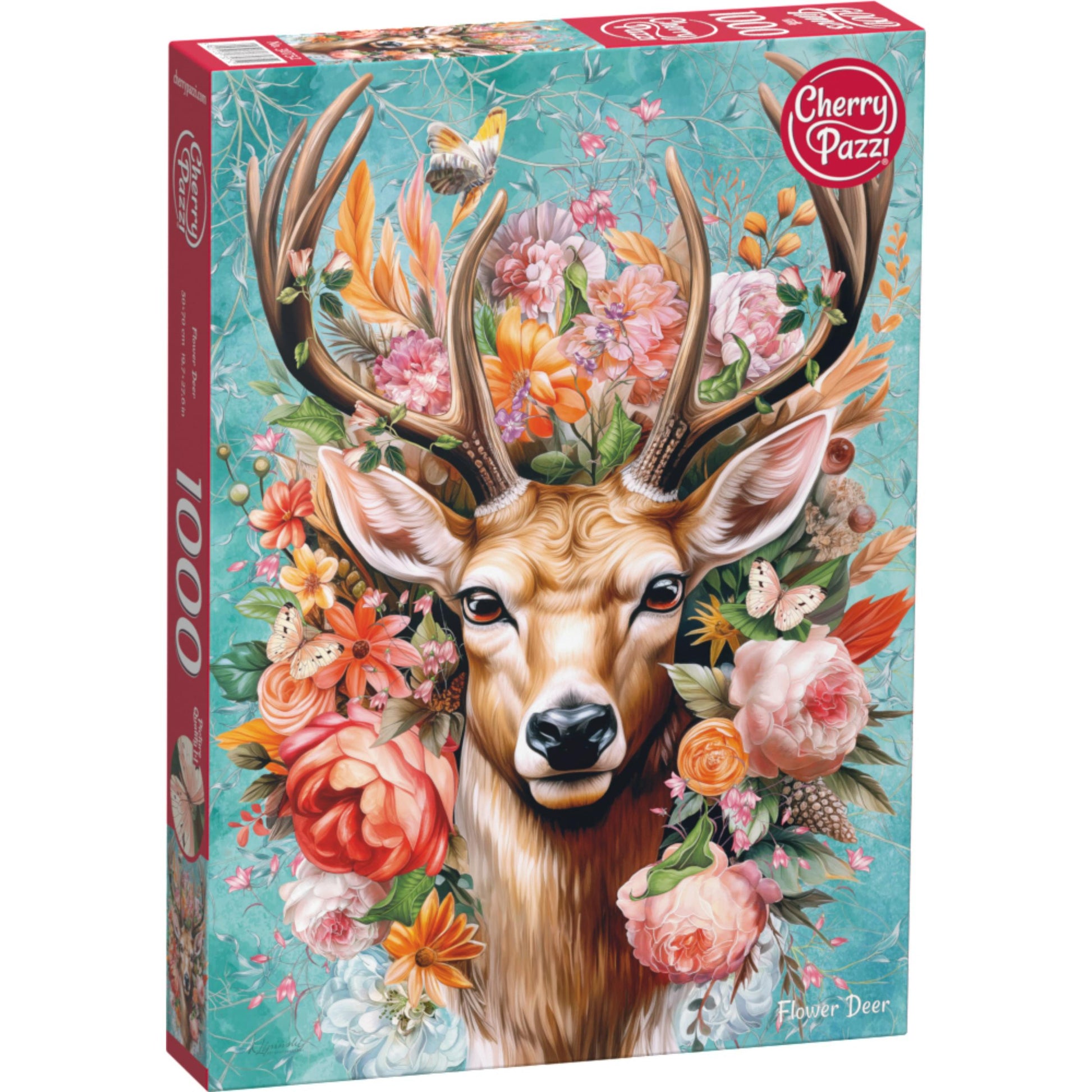 1000 piece puzzle - Flower Deer