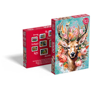 1000 piece puzzle - Flower Deer