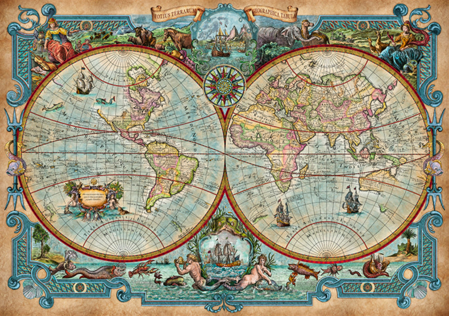 Puzzle 2000 pezzi - Great Discoveries World Map