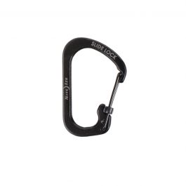 STEEL SLIDELOCK CARABINER 78.5X52X6.5MM BLACK