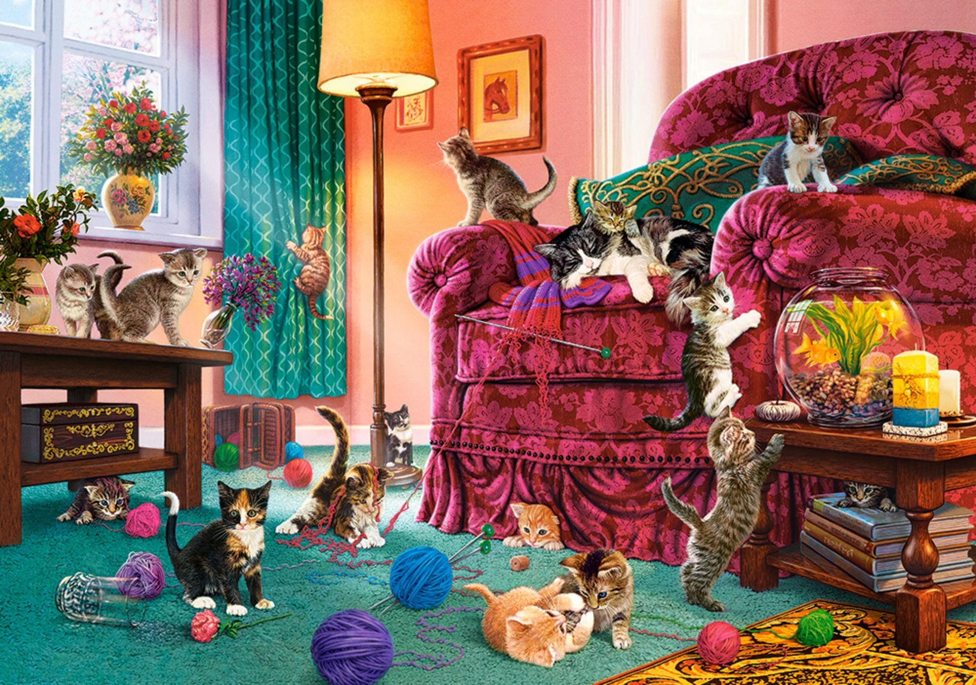 Toys 500 Piece Puzzle - Naughty Kittens